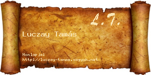Luczay Tamás névjegykártya